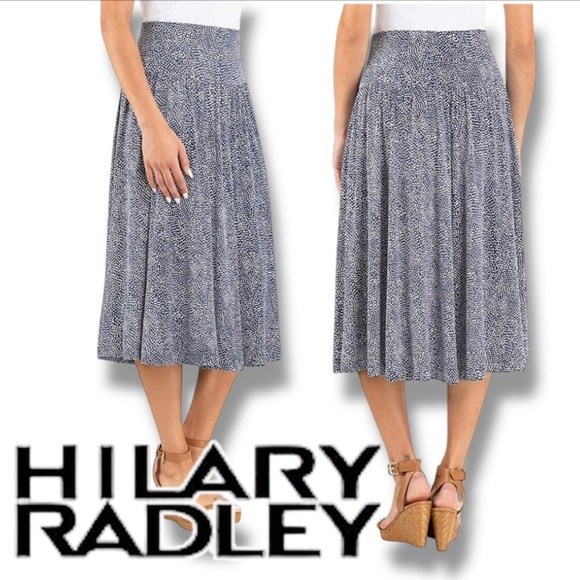 Midi Length Skirt Hilary Radley Swing Polka Dot  Sz Medium - Picture 1 of 8